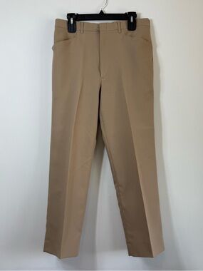 Vintage Haggar Tan Fortrel Polyester Dress Pants Slacks Beige Trousers